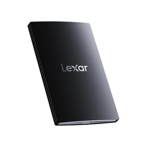 Lexar Portable SSD External 2TB, USB 3.2 Gen 2x2, Up to 2000MB/s Read & 1800MB/s Write, Compatible with Type-C Laptops, iPhone 15/16, Smartphones, Tablets, PS5, Xbox, Slim & Lightweight, SL500, Black