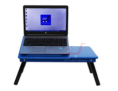 DDS Dream Decor Shoppee Wood Portable Laptop Table Adjustable Height With 1 Drawer (Blue)