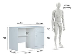DeckUp Plank Uniti Engineered Wood Study Table and Office Desk (Bavarian Beech, Matte Finish)