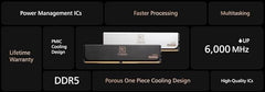 TEAMGROUP T-Create Expert Overclocking 10L CL42 DDR5 128GB Kit (2 x 64GB) 6400MHz (PC5-51200) Intel XMP 3.0 & AMD Expo Compatible Desktop Memory Module Ram White - CTCWD5128G6400HC42CDC01