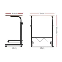 TECHNOVIBES Foldable Study Table/Bed Table/Foldable and Portable Wooden/Writing Desk for Office/Home/School (Wooden with Black Leg)