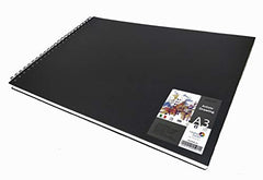 Brustro Artists Sketch Book Wiro Bound, A5 Size (5.8x8.3 inches), Landscape, 116 Pages, 160 GSM (Acid Free) | Ideal for Sketching,Shading,Drawing with Pencil,Charcoal,Graphite