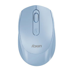 Foxin Flow Wireless Mouse with Rechargeable Battery, Bluetooth & 2.4 Ghz Dual Connectivity, 4 Buttons, Upto 1600 DPI, Type-C Charging | Ergonomic Office Mouse for Laptop, MacBook, PC | Green