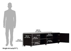 DeckUp Soneva Engineered Wood TV Unit (Wotan Oak & White, Matte Finish)