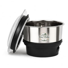 GaoVatika Mixer Grinder Jar Combo Stainless Steel Jars | Heavy Duty Grinding Jars for Masala, Coffee & Kitchen Use | Ideal for Spices, Chutney, Dry Grinding & Blending 180 Ml & 500 Ml