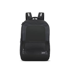 American Tourister RON Large 4 Compartment Laptop Backpack Travel Bag, 28 Ltrs Durable Bags For Mens, College School Computer Backpack Gift For Unisex Boys Girls Kids, Black, With Rain Cover