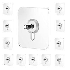JIALTO Adhesive Hooks, Heavy Duty 5 kg Wall Hooks, Nail-Free Reusable Stainless Steel Sticky Hangers for Multipurpose Kitchen, Bathroom & Home (10 Pcs)