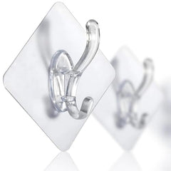 Shivstor 15 Pack Self Adhesive WallHook Heavy DutyHook for Hanging Without Drilling Transparent Nail Free StickyHook Strong Wall Hanger Set of 15 FlowerHook for Kitchen Bathroom Home Storage