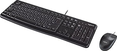 Logitech MK120 Wired Keyboard and Mouse Combo (Black)