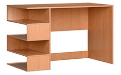 DeckUp Zeus Engineered Wood Study Table and Office Desk (Wotan Oak & White)
