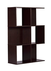 DeckUp Siena 3-Shelf Engineered Wood Book Shelf and Display Unit (Dark Wenge, Matte Finish)