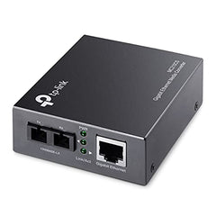 TP-Link MC220L Gigabit SFP Media Converter | 1000 Mbps RJ45 Port | IEEE 802.3ab 802.3z | Half-Duplex/Full-Duplex Transfer Mode | Long-Range Point-to-Point Connections