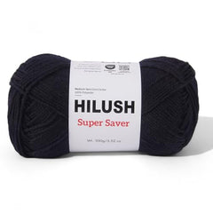HILUSH Supersaver,Poly Yarn Supersoft Hand Knitting Wool Ball,(1 Ball/100 Gram Each)Ball Suitable For Craft,Crochet,Amigurumi,Embroidery,Toys,Garments,Flowers And Hobby Projects,2 Fine,Shade No(Black)