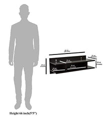 DeckUp Auch-S Engineered Wood Wall TV Unit (Dark Wenge, Matte Finish)