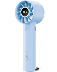 Gaiatop Powerful Hand Fan, Portable Personal Fan Handheld Fan, 3 Speed Foldable Desk Fan with Digital Display, 2000mAh USB Rechargeable Fan for Indoor Outdoor