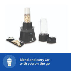 Philips HL7579/00 600 Watt Turbo Juicer Mixer Grinder with 3 Jars -Blend and Carry, Nutri Juicer Jar, Multi Purpose jar