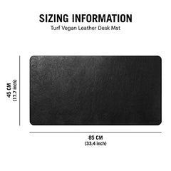 DailyObjects Combo Super Smooth Vegan Leather Reversible, Anti Slip, Water Resistent Felt Turf 2.0 Desk Mat | Vegan Leather Black Desk Tray Organiser - Set of 2