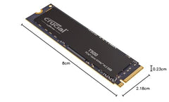 Crucial T500 500GB Gen4 NVMe M.2 Internal Gaming SSD, Up to 7200MB/s, Laptop & Desktop Compatible + 1mo Adobe CC All Apps - CT500T500SSD8