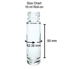 SYGA 10 ml Roll on Perfume Bottle pull tube medicinal glass bottle_Pack of 3