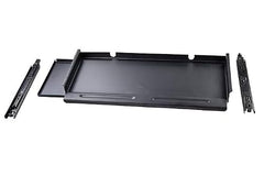 BOSNEY Metal Keyboard Tray with 2 Cable Managers – Under-Desk Slider (Wall Mount)