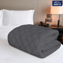 GADDA CO 100% Waterproof Premium Cotton Feel Mattress Protector King Size 78x72 Inch|Ultra Soft Breathable & Fitted Bed Protector Terry Cover Double Bed (6.5x6 feet, Fits 10 Inches, Grey)
