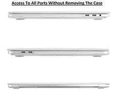 Midkart Matte Hard Shell Plastic Case Cover Compatible with MacBook Pro 13 Inch (Model M2 A2338 / M1 A2338 / A2289 / A2251 / A1706 / A1708 / A2159 / A1989, Release 2023-2016), Smoke Black