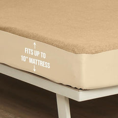 Wakefit 100% Waterproof Premium Terry Cotton Mattress Protector, King - 78x72 inch | Breathable and Hypoallergenic Ultra Soft Fitted Bed Protector, Grey | Fits Mattress Upto 10 inches