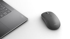 Lenovo Yoga Bluetooth Silent Mouse, 3 Level DPI Adjustment, 36 Month Battery Life, Bluetooth 5.3, 3 Device Paring, Whisper Quiet, Programmable Buttons, Smooth Finish, Luna Grey