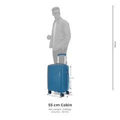 KAMILIANT by American Tourister Savvy | Trolley Bag Set of 3 (55+70+80 cms) for Travel| Hard Case Polypropylene (PP) Suitcase | 360° 8-Wheel Luggage Trolley | Combination Lock | Cress Green