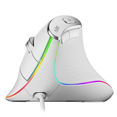 Nulea Wired Vertical Mouse, USB Ergonomic Optical Mouse with 4 Adjustable DPI, 11 RGB Backlight Modes, Compatible for Laptop, PC, Desktop, Mac, Grey