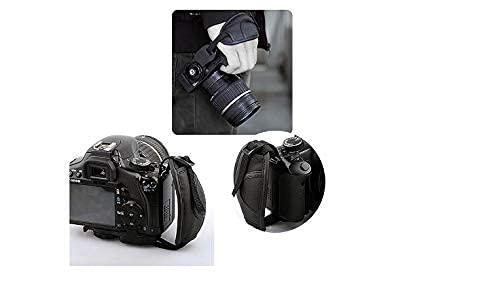 SYGA DSLR Camera Hand Grip Wrist Strap Oval Shape Black Strap