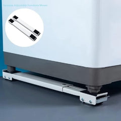 SANPEXA Washing Machine Refrigerator Mobile Base, Washing Machine Stand Multi Functional Movable Adjustable Base, Appliances Roller Pairs Heavy Duty, for Dryer and Refrigerator