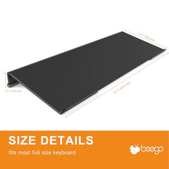 Beego Ergonomic Computer Keyboard Stand Holder Clear Acrylic Keyboard Riser Tilted Keyboard Holder Keyboard Tray with Lightpink Non-Slip Strip for Easy Typing at Home School Office Desk Accessories