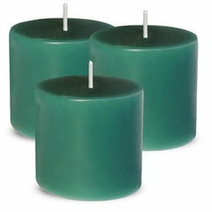 Pure Source India Paraffin Wax Scented Pillar Candles for Home Decor Smokeless & Dripless Candle (Rose - Red) Set of 3.