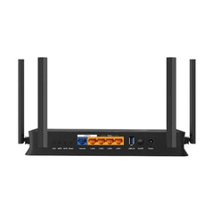 TP-Link Archer BE400 Dual-Band BE6500 WiFi 7 Router | 4K/8K Streaming 6.5 Gbps | 1× 2.5 Gbps WAN/LAN + 3× 1 Gbps LAN Ports + 1× USB 3.0 | 6 Antennas | Compatible with Alexa and Google Assistant