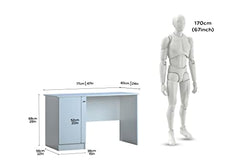 DeckUp Uniti Engineered Wood Study Table and Office Desk (White, Matte Finish)