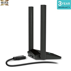 TP-Link AX1800 Wi-Fi 6 Dual Antennas High Gain Wireless USB 3.0 Adapter, Dual-Band, Auto Driver, MU-MIMO, Low- Latency, 1-Meter Cable, Supports Windows 10/11, Highly Secure WPA3 (Archer TX20U Plus)