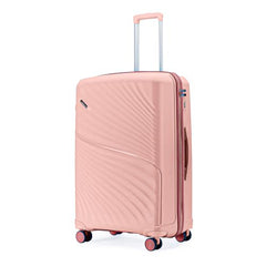 LAttitude By Provogue Meridian Set of 2 Trolley Bags Cabin + Medium Polypropylene Hard Suitcase, 8 Spinner Wheels, 2-Pocket Convipack, Recessed Number Lock for Men & Women Ghost Grey/Limestone Grey