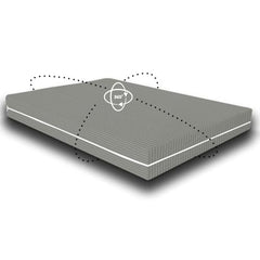HOMEKART Premium Cotton 220TC 78 x 72 x 8 King Size Double Bed Mattress Cover Protector with Zip/Chain|Provides All Around Protection - 1 pc Multicolor (Grey, 78 x 72 x 8)