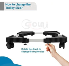 GOLAJI Adjustable Refrigerator Stand, Washing Machine Stand, 140 kg Fridge Stand