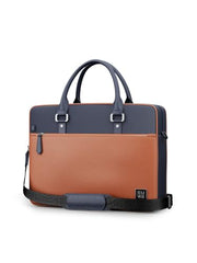 EUME Commute Laptop Bags for Men & Women Office Use| Gift | with Padded Compartment | Vegan Leather & Nylon Fabric | Fits Up to 15.6" Laptop & MacBook, 11L, Black & Forest Green