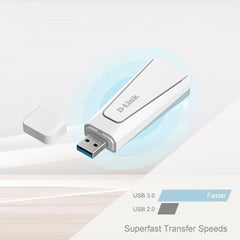 D-Link AX18U AX1800 Wi-Fi 6 USB Adapter, Wi-Fi Dongle,MU-MIMO, Dual Band, Foldable Antenna, WPA3, USB 3.0, Lower Latency, Compatible with Windows 11/10
