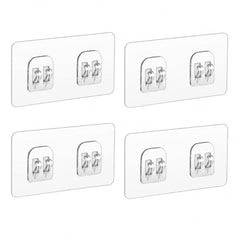 Shivstor 15 Pack Self Adhesive WallHook Heavy DutyHook for Hanging Without Drilling Transparent Nail Free StickyHook Strong Wall Hanger Set of 15 FlowerHook for Kitchen Bathroom Home Storage