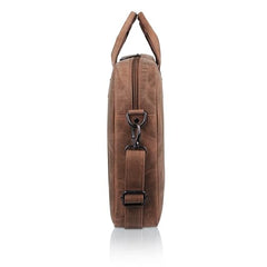 WildHorn Genuine Leather Office Bag for Men | 15.6-Inch Laptop Bag with a Minimalist Design | Professional Leather Bag with Adjustable Straps & Multiple Compartments | 1-Year Warranty