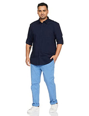 Amazon Brand - Symbol Men's Pack of 2 Cotton Casual Shirt| Regular Fit | Plain | Full Sleeve | Available in Plus Sizes