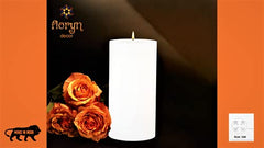 Floryn Decor® Paraffin Wax Pillar Candle (Set of 6, 3 X 6 Inch, White) | Dripless | Smokeless | Unscented | Burning time- 60 hrs | Hand Poured | Christmas Candle
