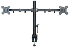 Rife Dual Monitor Mount | Fully Adjustable VESA Stand | Fits 17-27 inch Screens | Heavy-Duty Steel | Integrated Cable Management | Clamp and Grommet Installation | Ergonomic Workspace