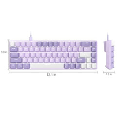 MageGee Portable 60% Mechanical Gaming Keyboard, MK-Box LED Backlit Compact 68 Keys Mini Wired Office Keyboard with Blue Switch for Windows Laptop PC Mac - Blue/White