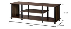 DeckUp TV1240B Tube-N-Turn Engineered Wood TV Unit (Walnut, Matte Finish)