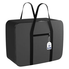 Kuber Industries Pack of 3 Storage Bag | Clothes Storage Bag | Rexine Underbed Storage Bag | Wardrobe Organizer for Blanket-Comforters | Foldable Attachi Bag | Black Patti | Large | Grey